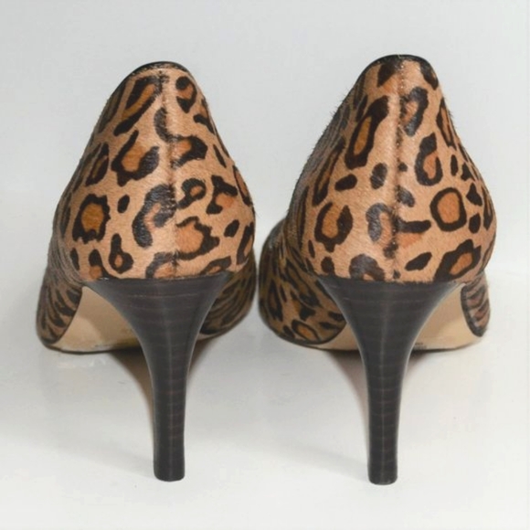 NWOT / NWOB Size 6.5 Banana Republic "Ivonne" Leopard Print-Dyed Calf Hair Pumps - Picture 8 of 15